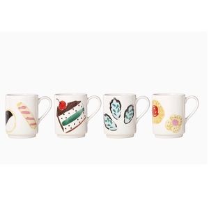 Kate Spade Lenox Mugs Set Of 4